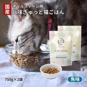 犬猫生活 キャットフード オールステージ 金沢港の朝獲れ魚味 2袋（750g×2）[ 総合栄養食 グレインフリー で 子猫 から シニアまで 生涯の健康維持をサポート ]
