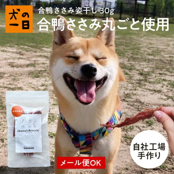 犬　おやつ　ジャーキー　無添加　国産　合鴨ささみ姿干し 30g