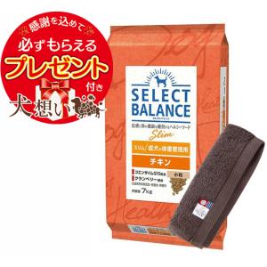 セレクトバランス スリム チキン 小粒 成犬の体重管理用 7kg【犬想いオリジナル今治ハンドタオルプレゼント】【タオルカラー モカ】