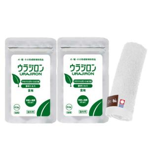 ウラジロン 8.4g 140mg×60粒 2個セット【今治ハンドタオルプレゼント】【タオルカラー ホワイト】