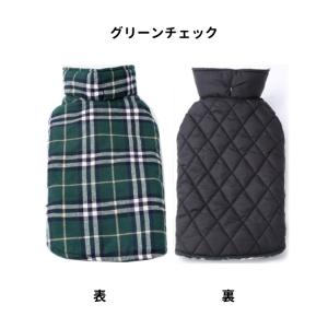 犬 犬服 冬 (リバーシブル チェック柄 コー...の詳細画像4