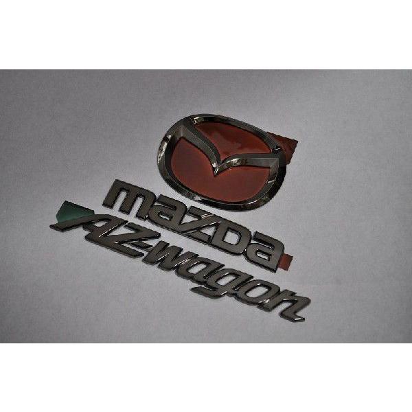 カラー　エンブレム　送料無料　ＭＪ２３　ＡＺワゴン　ブラック　リア3点セット　カーパーツ　純正　メッ...