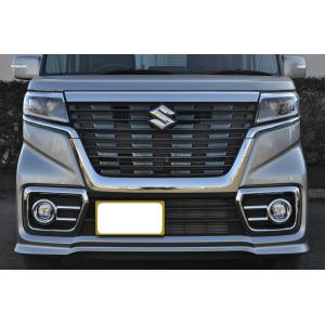 スズキ スペーシア カスタム MK53S フォグ グリル ガーニッシュ セット