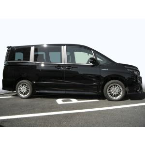 ヴォクシー ZRR80W型 10pフル 高級プラチナム超鏡面ブラックメッキピラー ステンレス ピラー 送料無料 ZRR/ZWR80 ヴォクシー 8P 鏡面