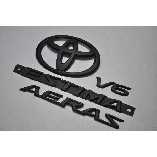 マットブラック/ピアノブラック　エンブレム　送料無料　ＧＳＲ５０系　エスティマ　４点ＳＥＴ　カーパー...