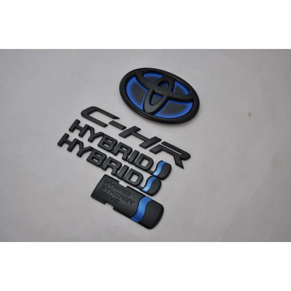 マットブラック/ピアノブラック　エンブレム　送料無料　ＺＹＸ１０　Ｃ−ＨＲ　ハイブリッド　リア５点セ...