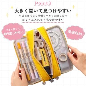 筆箱 両面開き ペンケース 収納 おしゃれ ポ...の詳細画像4
