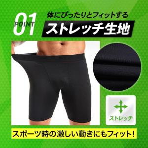 スポーツタイツ ショート ハーフ コンプレッシ...の詳細画像3