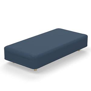 ボックスシーツ シングル 100×200×25cm やわらか綿ライクポリ 極細繊維 夏 冬 オールシーズン ネイビー AJ030BS Amazo