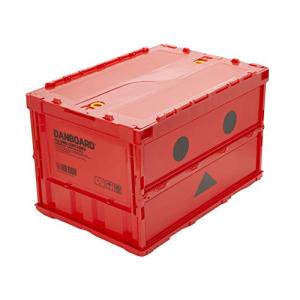 トラスコ中山TRUSCO ダンボー 薄型折りたたみコンテナ TRC50BADNBR ロックフタ付き レッド