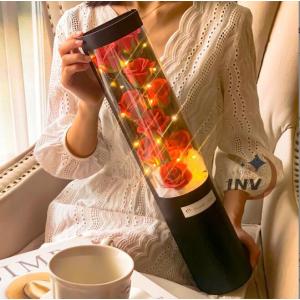 ソープフラワー 花束 ギフト 母の日 2023 バラ 花 ライト付き