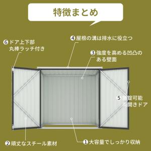 高機能収納庫 物置 屋外 大型 倉庫 大型物置...の詳細画像5