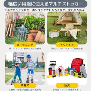 物置 屋外 アルミ?カラー鋼製 ベンチストッカ...の詳細画像2