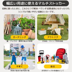 物置 屋外 収納ボックス 可動棚板付き 物置き...の詳細画像2