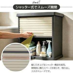 物置 屋外 収納ボックス 可動棚板付き 物置き...の詳細画像4
