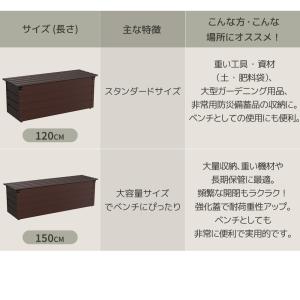 収納ベンチ 物置 物置き 屋外 アルミ蓋 大容...の詳細画像4