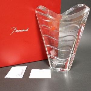 【刻印あり】Baccarat バカラ ウェーブ フラワーベース 高さ23cm【いおき質店】