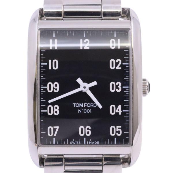 TOM FORDトムフォード N.001 TFT001003 クォーツ メンズ 腕時計 黒文字盤 替...