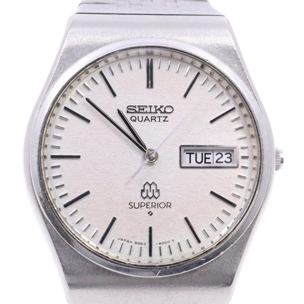 SEIKO セイコー スーペリア ツインクォーツ 1978年製 メンズ 腕時計 デイデイト シルバー...