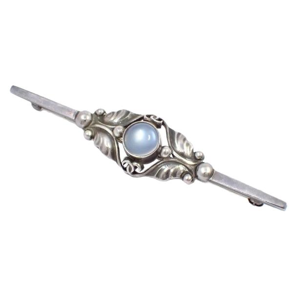 GEORG JENSEN ジョージジェンセン 224B ブローチ シルバー925/ムーンストーン【い...