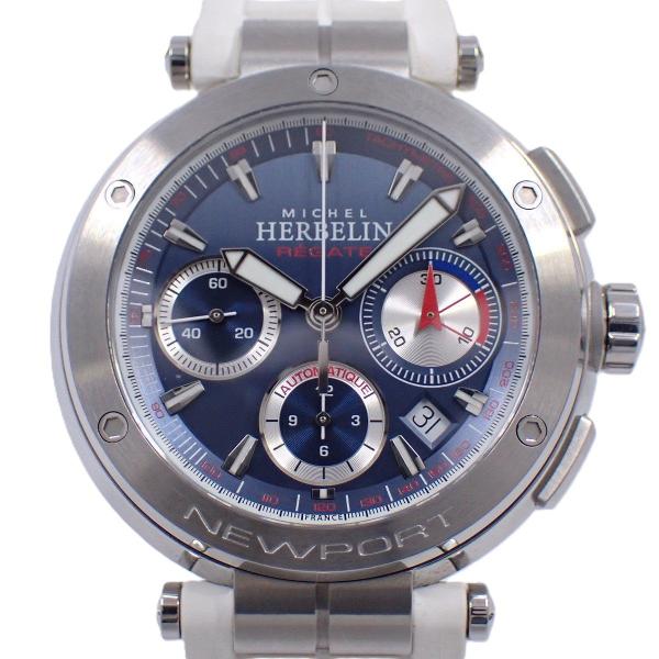 ミッシェルエルブラン ニューポート レガッタ 100本限定モデル クロノグラフ 自動巻き メンズ 腕...