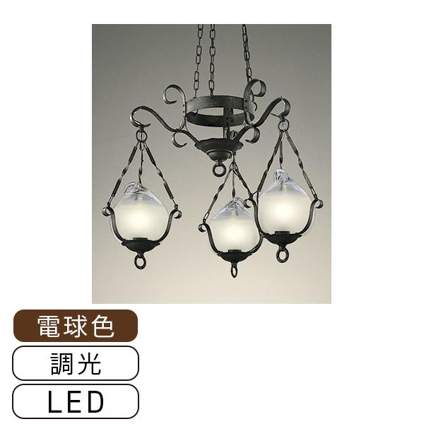 LEDシャンデリア 調光可能 黒 ３灯 電球色 シャンデリア球 洋風シャンデリア 簡易取付 おしゃれ...