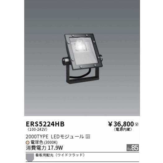 【即納在庫品】ERS5224HB 遠藤照明 LED看板灯 防湿・防雨形 電源内蔵形 看板用配光 非調...