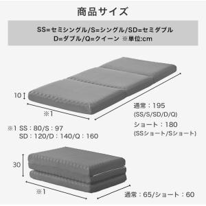三つ折りウレタンマットレス シングルショート ...の詳細画像4