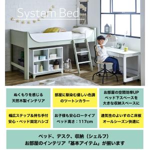 フラヴィ 木製 システムベッド シングル ロー...の詳細画像1