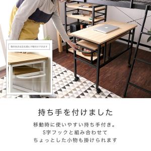 デスク 幅90 学習机 ヴィンテージ風 スチー...の詳細画像2