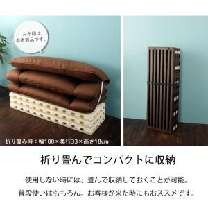 折畳み樹脂すのこベッド シングル 6折り すの...の詳細画像3