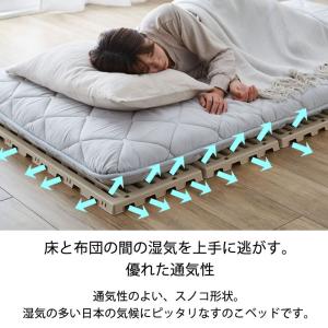 折畳み樹脂すのこベッド シングル 6折り すの...の詳細画像4