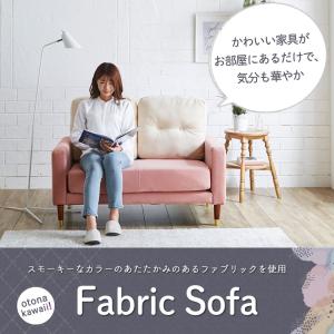 ミラ ファブリックソファ 2人掛け 肘付きソフ...の詳細画像1