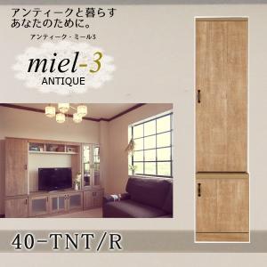 【送料無料】アンティークミール3 【日本製】 40-TNT/R  幅40cm（右開き）  扉収納 Miel3｜ioo