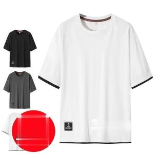 半袖tシャツ 重ね着 メーズ 白tシャツ カジュアルTシャツ 半袖 かっこいい夏Tシャツ 春 夏｜iori-shop