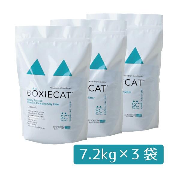 (OFT) [猫砂 BOXIECAT ボクシーキャット グリーン 7.2kg×3袋セット] ネコ砂 ...