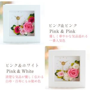 プリザーブドフラワー 置き時計 時計 花時計 ...の詳細画像4