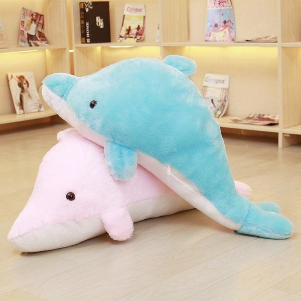 イルカ ぬいぐるみ 可愛い 抱き枕 大きい子供や彼女へのプレゼント 大人気 ピンク ブルー 2色 d...