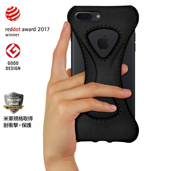 【Palmo GL】iPhone8Plus / iPhone7Plus カバー Black イタリア...