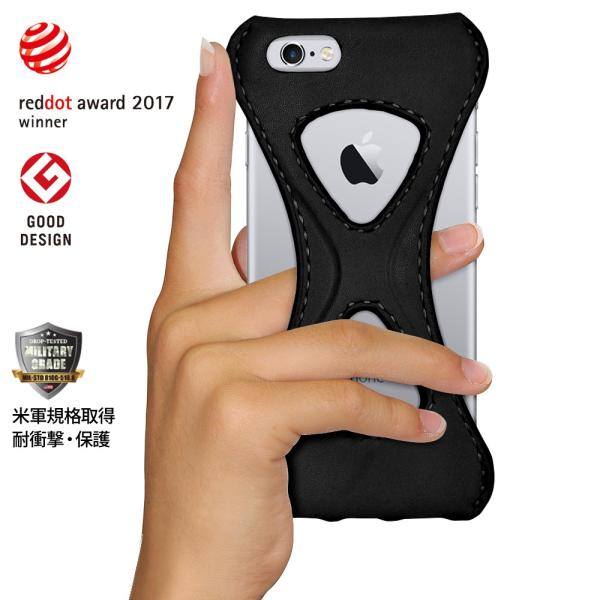 【Palmo GL】iPhone6s / iPhone6 カバー Black イタリア 本革 日本人...