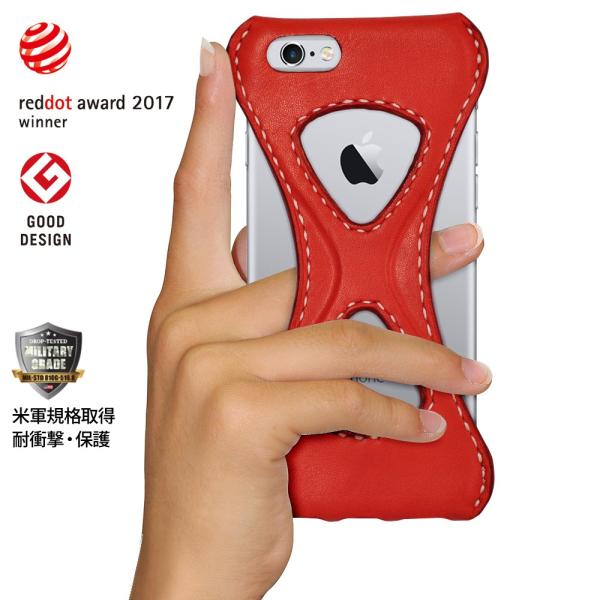 【Palmo GL】iPhone6s / iPhone6 カバー Red イタリア 本革 日本人職人...