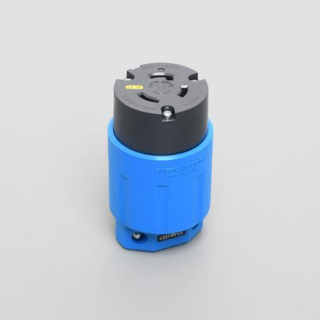 アメリカン電機 3314N-L5-BL 引掛形 コ-ドコネクタボディ(ナイロンカバー) 青