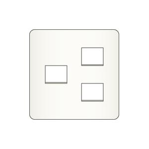 神保電器 6542-12 PW エレガンスカセットプレート ２連用