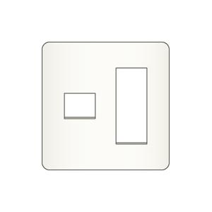 神保電器 6542-13 PW エレガンスカセットプレート ２連用