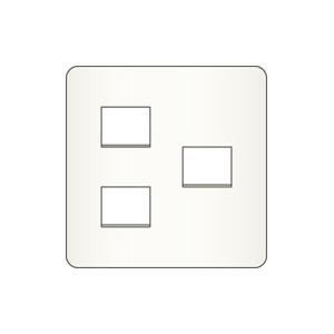 神保電器 6542-21 PW エレガンスカセットプレート ２連用