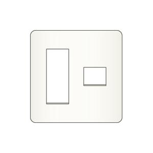 神保電器 6542-31 PW エレガンスカセットプレート ２連用