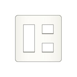 神保電器 6542-32 PW エレガンスカセットプレート ２連用