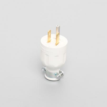 アメリカン電機 7112GR-IV-New 平刃形 プラグ(ゴムカバー) 白