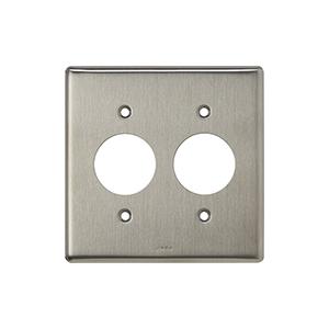 神保電器 804S-2 ステンレスプレート コンセントプレート ２連用 φ35.5