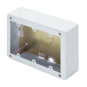 マサル工業 AB6132 メタルモール付属品 3個用スイッチボックス 深型 ホワイト